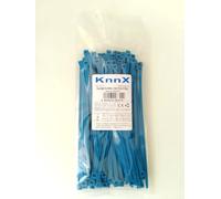 KnnX Bridas para Cables, 200 x 4,8 mm, Nylon Resistente, Color Azul, 100 Unidades, 22,43 kg de Tracción