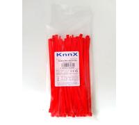 KnnX Bridas para Cables, 200 x 4,8 mm, Nylon Resistente, Color Rojo, 50 Unidades, 22,43 kg de Tracción