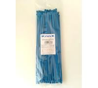 KnnX Bridas para Cables, 300 x 4,8 mm, Nylon Resistente, Color Azul, 100 Unidades, 22,43 kg de Tracción