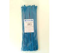 KnnX Bridas para Cables, 300 x 4,8 mm, Nylon Resistente, Color Azul, 50 Unidades, 22,43 kg de Tracción