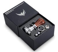 KNODOS de prensador de espresso de 51 mm, con resorte, calibrado de 30 libras con diseño de profundidad ajustable, compatible con accesorios de máquina de café espresso Delonghi
