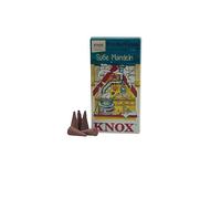 KNOX Conos de incienso para panadería navideña, fragancia: almendras dulces, cantidad: 24 unidades, tiempo de combustión: aprox. 10-15 min, fabricado en Alemania