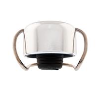 KOALA BODEGA Set 2 Tapones Cava Metal Y Silicona 5x3,4x3CM Plata Brillo Tapa cierre presion Transportable Silver 5x3.4x3cm