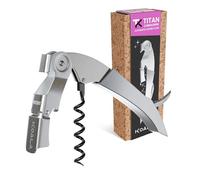 KOALA Sacacorchos Profesional 2 Tiempos TITAN, Abridor de Vino | Doble Palanca Patentada, Cuerpo Robusto, Alta Durabilidad, Apertura Cómoda, Para Sommeliers y Amantes del Vino, Acero