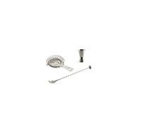 Koala Quid Set de 3 piezas Mi Bar – cuchara, medidor y colador, acero inoxidable, gris