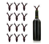 Koala Spain Tapones de Silicona Herméticos para Vino (12 Unidades), Diseño Forest, Color Marrón
