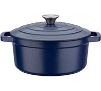 Kochtopf GSW BLUE MAGIC, 20 cm, 2.2L, de hierro fundido macizo, apto para inducción, color azul