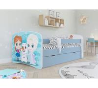 Cama Infantil Kocot Kids De 180 X 80 Cm Con Cajón Y Colchón Babydreams Frozen Land Azul