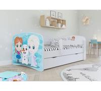 Cama Infantil Kocot Kids 140 X 70 Cm Con Cajón Y Colchón Babydreams Frozen Land Blanco