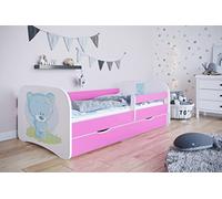 KOCOT KIDS Cama babydreams 2 Rosa Oso Azul cajón y colchón Incluido 160/80