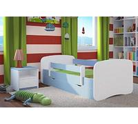 Cama 140 x 70 cm Kocot Kids com gaveta e colchão BabyDreams Blue