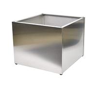 Köhko® Maceta de diseño de acero inoxidable, 100 x 100 x 50 cm