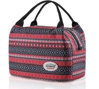 Koeltas pequeña y ligera, ideal para llevar el almuerzo. Bolsa aislante para el trabajo y la escuela. Cierre hermético y resistente al agua, plegable. Capacidad: 8,5 litros. (Color: rojo bohemio)