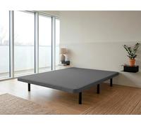 Koen Home Base tapizada 105 x 190 cm Gris - Patas 35 cm - Tejido 3D Antideslizante - Estructura Resistente - 100% Transpirable - Compatible con Cualquier colchón