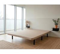 Koen Home Base tapizada 90 x 190 cm Beige - Patas 25 cm - Tejido 3D Antideslizante - Estructura Resistente - 100% Transpirable - Compatible con Cualquier colchón