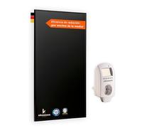Könighaus calefactor infrarrojo Black Edition - 600 Watt - Smart App | Termostato Smart, iOS y Android, TÜV SÜD, 5 años de garantía, doble protección contra sobrecalentamiento