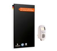 Könighaus calefactor infrarrojo Black Edition - 600 Watt - termostato | TÜV SÜD, 5 años de garantía, doble protección contra sobrecalentamiento, listo en 2-4 min