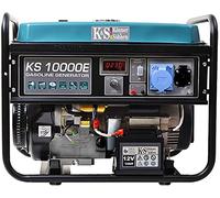 Könner & Söhnen KS 10000E Generador de corriente, 18 CV, motor de gasolina de 4 tiempos, cobre, arranque eléctrico, regulador automático de voltaje, pantalla, 1 x 16 A, 1 x 32 A (230 V) generador,