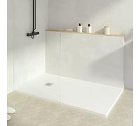 KOES - Plato de Ducha de Resina Modelo INDO - 80x120 - Blanco RAL 9003