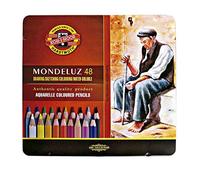 KOH-I-NOOR 3727 Lápices Mondeluz acuarela de colores - Surtido de Color (juego de 48)