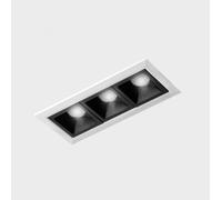 KOHL LIGHTING NSES: Lámpara empotrada con marco, 105x45 mm, blanco y , 6W, 30D, CRI 90, 4000K, con sistema de encendido/apagado por pulsador