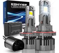KOHYIER Bombilla H13 LED 40000LM 180W 800% Más Luz, Ultra Brillante 6500K Blanco H13 9008 Hi/Lo LED 12V 24V Plug & Play, Pack de 2