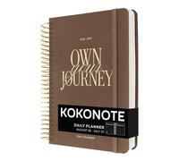 Kokonote Agenda 2026 2027 Dia por página A5 marron Mocha