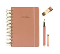 Kokonote Agenda 2026 2027 Día por Página A5 Rose Nude + Boligrafo + Porta Boligrafo | Accesorios Papeleria bonita - Material escolar Aesthetic