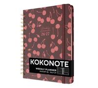 Kokonote Agenda 2026 2027 Semana Vista A5 Cherry - Agenda Escolar Universitaria, Oposiciones o Insituto para mujer | Págs. Alto Gramaje | Con Pegatinas, Planificador Mensual, Anual, de Gastos…