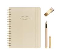 Kokonote Agenda 2026-2027 Semana Vista A5 Misty Gray + Boligrafo + Porta Boligrafo | Accesorios Papeleria bonita Basic Studio - Material escolar Aesthetic