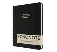 Kokonote Agenda 2026 2027 Semana Vista A5 negra Back To Black - Agenda Escolar Universitaria, Oposiciones o Insituto | Págs. Alto Gramaje | Con Pegatinas, Planificador Mensual, Anual, de Gastos…
