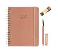 Kokonote Agenda 2026-2027 Semana Vista A5 Rose Nude + Boligrafo + Porta Boligrafo | Accesorios Papeleria bonita - Material escolar Aesthetic