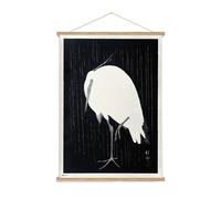 Kokonote banderola egret in the rain - póster tela egret 53x71cm - cu
