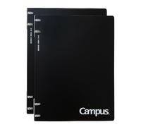 Kokuyo AML-NP704DX2 Campus - Carpeta para cuaderno B5, 2 x 2 anillas, color negro, juego de 2