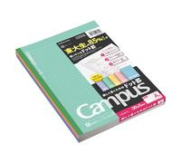Kokuyo Cuaderno Campus semi-incorporado B5 punteado 7 mm 30 hojas Pack 5 colores