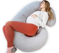Kolbray®️ Almohada de Embarazo (Disponible en C y U) - Almohada de Maternidad de Cuerpo Pleno para Dormir con Funda Extraíble de Jersey | Cojín Ortopédico de Apoyo para Mujeres Embarazada o Lactantes