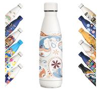 KollyKolla Botella Agua Acero Inoxidable 500ml, Botella Agua Personalizada, Botella con Tapa, sin BPA,Termica Reutilizable para Camping, Niño, Niña, Adulto, Deporte, Oficina, Fitness