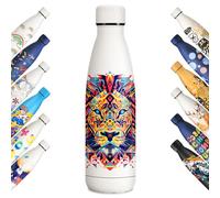 KollyKolla Botella Termica 500ml, Botella Termica Personalizada, Botella Acero Inoxidable, Termos, Botella Agua Termica Reutilizable, sin BPA, Cantimplora Termica para Escuela, Adultos, Deporte