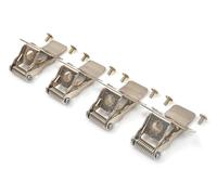 KOLORENO juego de montaje con clips de resorte para panel LED - juego de montaje kit de instalación material de montaje - clips de montaje - 4 soportes + tornillos, 4x5x2 cm, metal