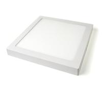KOLORENO LED Potente Iluminación Classic 24W - Panel LED Empotrable Cuadrado - Lámpara de Tienda - Panel LED de Superficie - Blanco Frío (6000K) - Blanco - 280x280x30mm