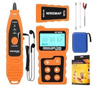 KOLSOL probador de cables con PoE Multifunción Wire Tracker Network Cable Tester NF-8209 con cable LAN LCD sin contacto para Cat5 Cat6 Tracker subterráneo de línea telefónica herramienta
