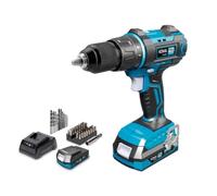 KOMA TOOLS Kit taladro percutor atornillador 08750 20 V con cargador, colores surtidos