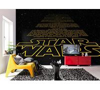 Komar 1 - "Star Wars Intro de la Apertura Crawl Papel Pintado de, Amarillo y Negro, 8