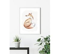Komar Art-Manufacture-Design Curious Fox - Póster decorativo (50 x 70 cm, sin marco)