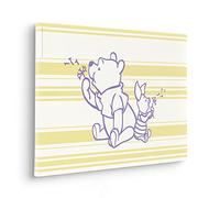 Komar Cuadro con marco de madera auténtica de Winnie the Pooh Dandelions - Tamaño 40 x 60 cm - Impresión artística para habitación infantil de Disney
