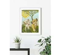Komar Cuadro de pared con imagen de Lion King Urembo Meadows, tamaño: 40 x 50 cm, póster artístico para decoración de salón o dormitorio (sin marco)