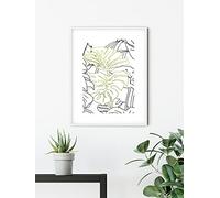 Komar Cuadro de pared - Monstera Borsigiana - Tamaño: 30 x 40 cm - Póster, impresión artística, decoración de salón o dormitorio (sin marco)