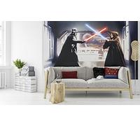 Komar Digitaldruck Vlies Fototapete - Star Wars Vader vs. Kenobi - Größe 300 x 200 cm