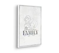 Komar Disney 100 - Lienzo decorativo para habitación infantil (30 x 40 cm, marco de madera), diseño de Lilo & Stitch Family Goals