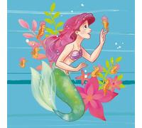 Komar Disney IADX5-009 - Papel pintado fotográfico (fieltro, 250 x 250 cm), diseño de Ariel Little Friends